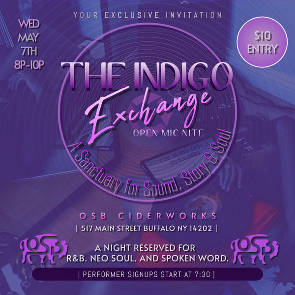 The Indigo Exchange Returns – May 7th at OSB Ciderworks