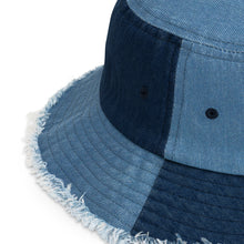 Load image into Gallery viewer, Certified Distressed denim bucket hat
